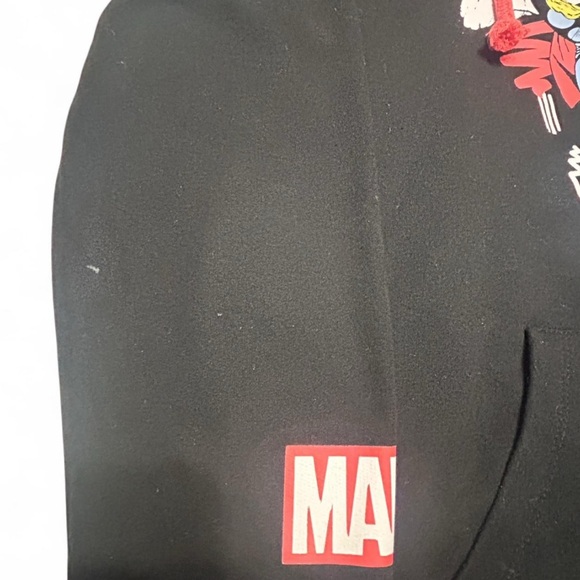 Marvel Black Hoodie with Superhero Graphics - Picture 3 of 4